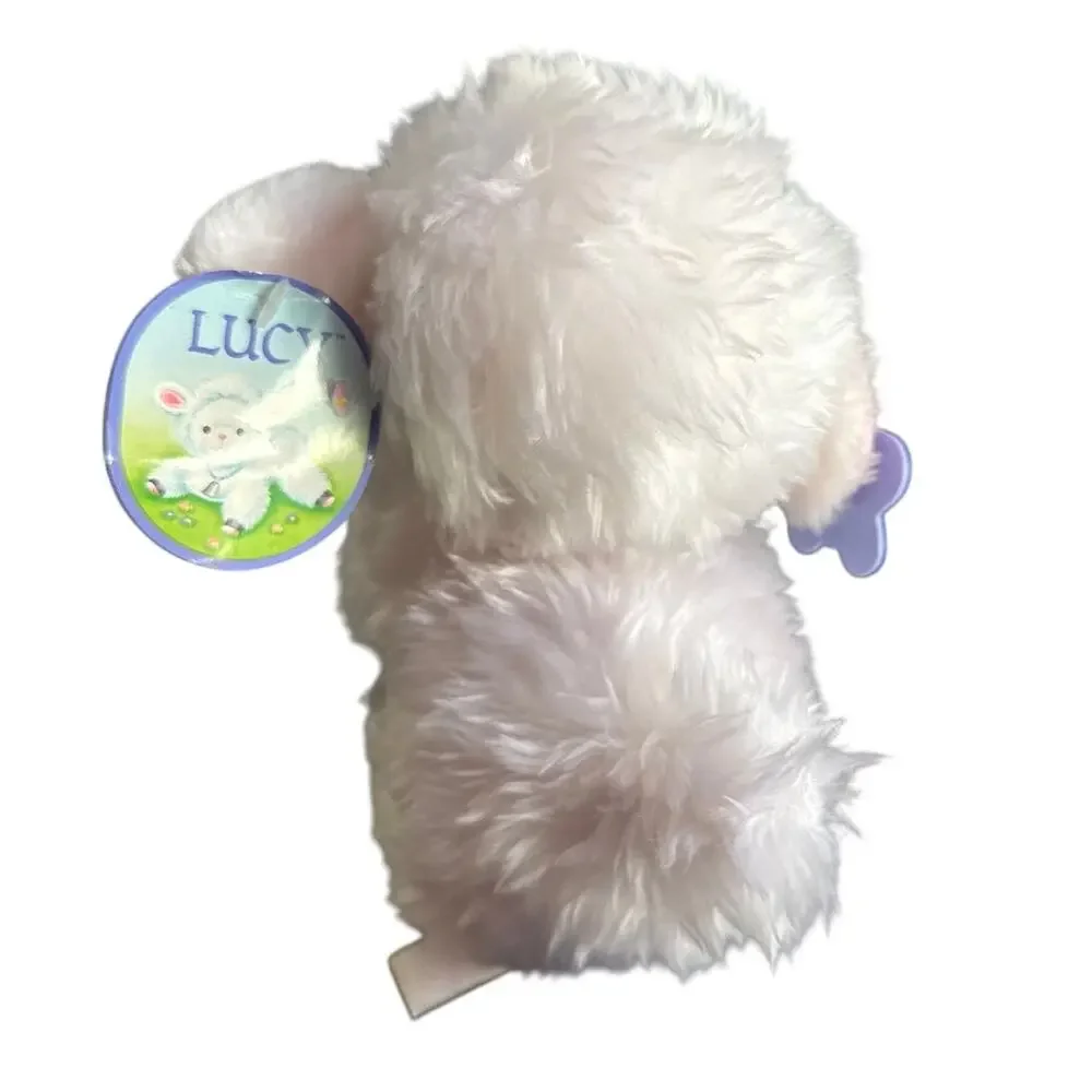 New With Tags Vintage Russ Lucy Lamb Plush Made In Korea Jingle Bell‎